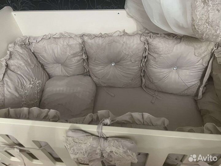 Детская кроватка трансформер с комодом