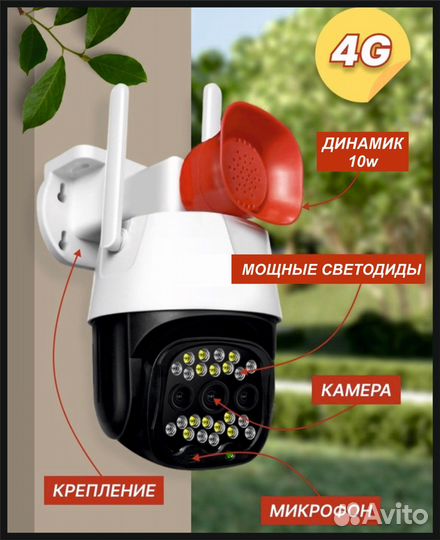 Уличная 4G камера 5 mp (сим-карта) новая