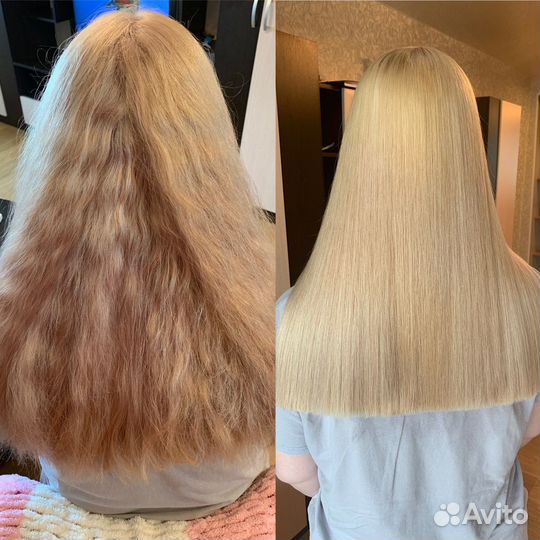 Кератиновое выпрямление волос