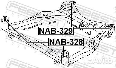 Сайлентблок подрамника зад прав/лев NAB-329