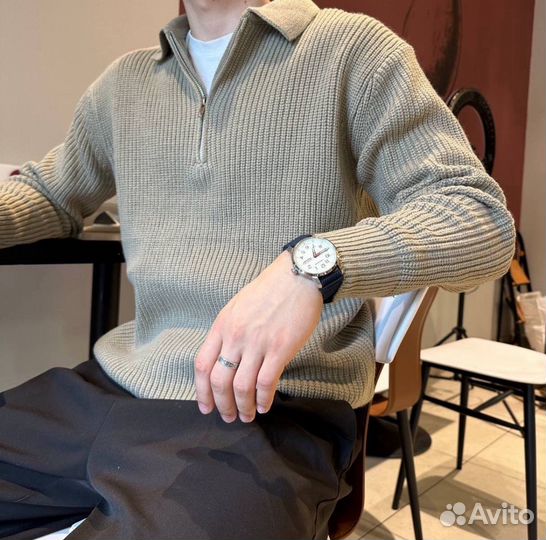 Мужской джемпер полузамок old money