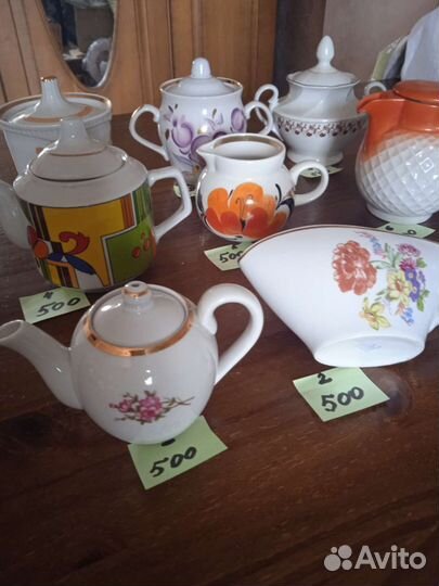 Заварочный чайник,сахарница,соусник Дулево из СССР