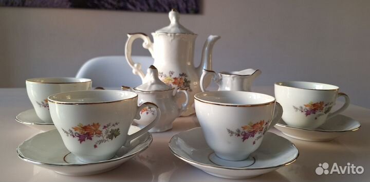 Кофейный сервиз костяной фарфор
