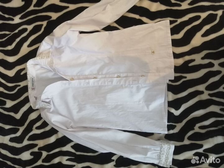 Блузка белая школьная