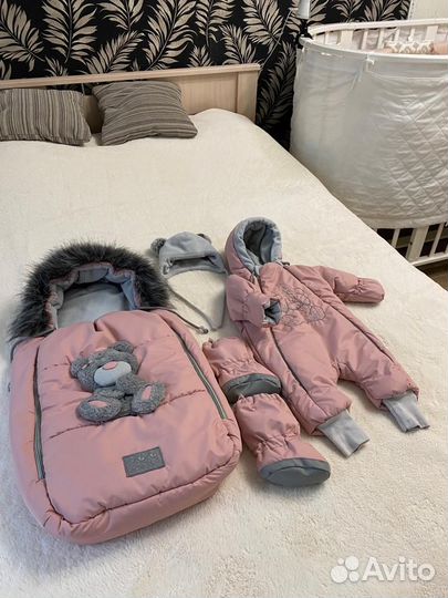 Конверт с комбинезоном для девочки xoxo