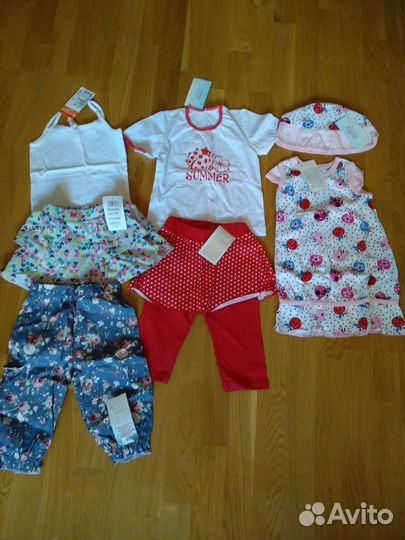 Новые детские вещи пакетом для девочки 92-98