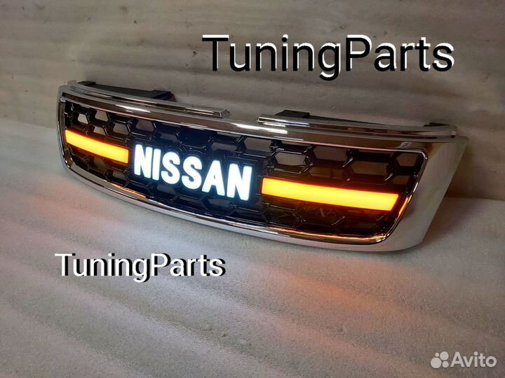 Фары решетка nissan patrol Y61 LED тюнинг хром