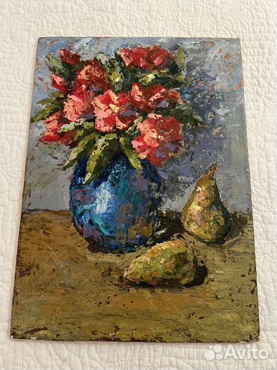Картина маслом на картоне 20х30
