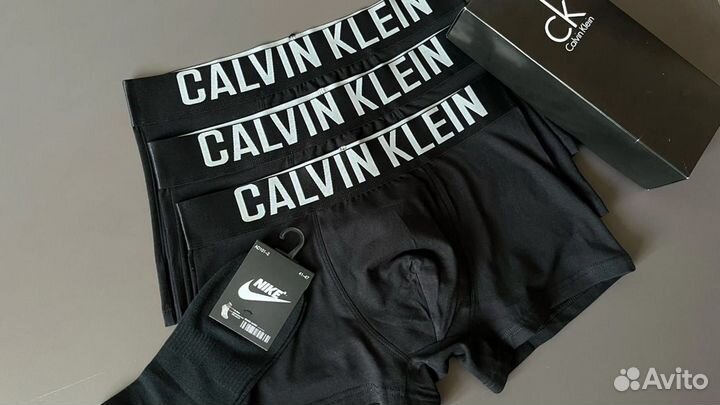 Трусы мужские боксеры Calvin Klein набор 3шт