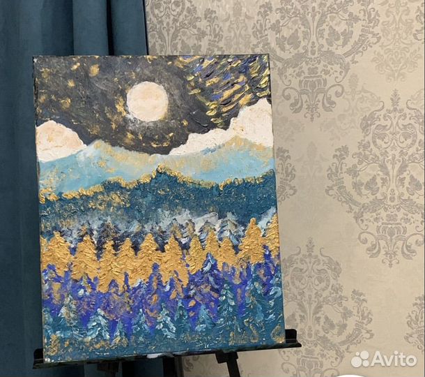 Картина акрилом на холсте