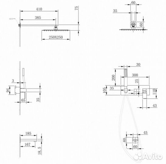 Душевая система Abber Daheim AF8217NG