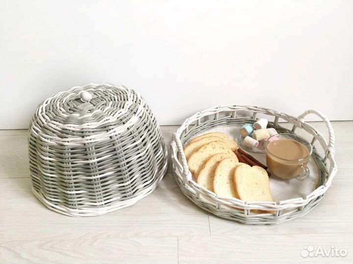 Плетеная хлебница, корзина, сумка, мебель, поднос