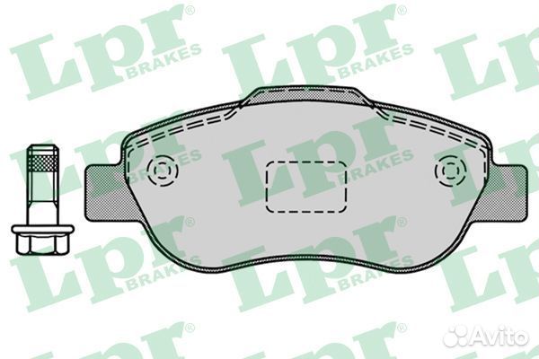 Колодки тормозные fiat panda 03- передни