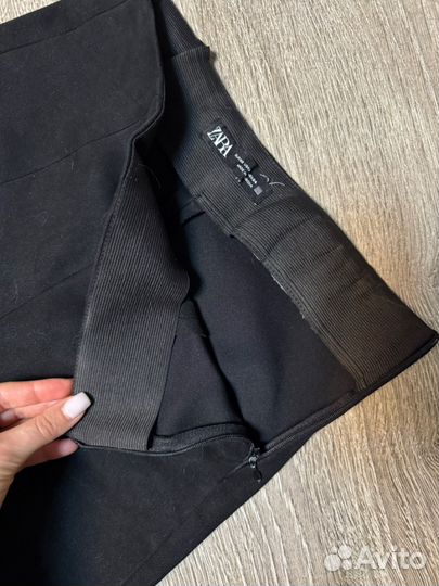 Брюки из экозамши Zara