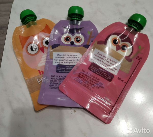 Многоразовые паучи детские 150 мл