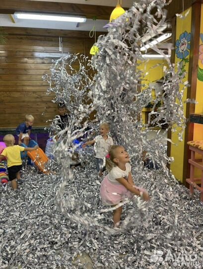 Бумажная дискотека, фольга, бумажное шоу аренда