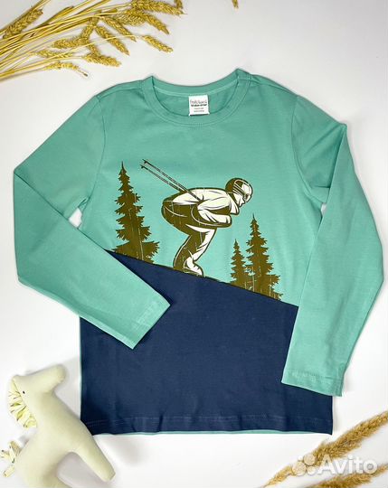 Лонгслив для мальчика Green Cotton 116
