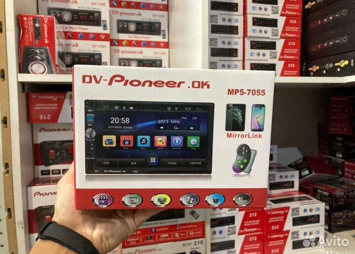 Магнитола блютуз Pioneer Экран MP5 7 дюймов
