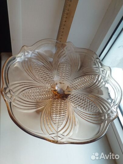 Ваза для Фруктов Графин цветное стекло СССР