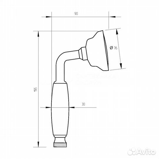 Лейка для душа Webert AC0428015, хром