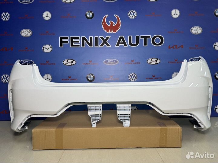 Задний бампер Kia Rio 4 от 20-23 г. цвет Белый