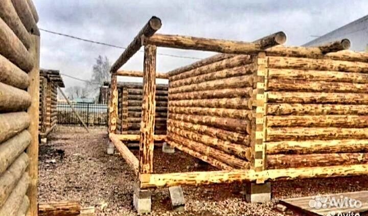 Сруб бани 6х4+2 с доставкой