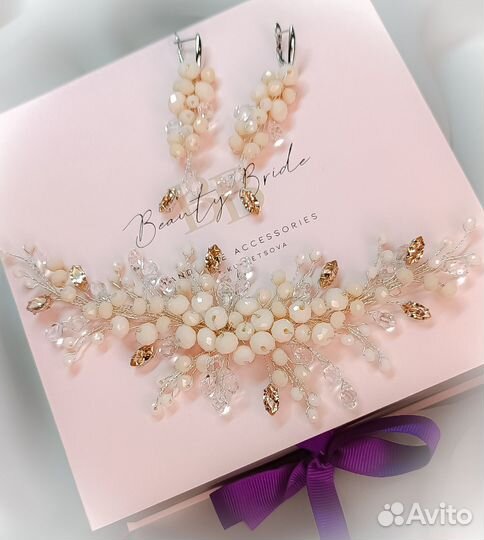 Свадебные украшения. Комплект. Украшение на голову