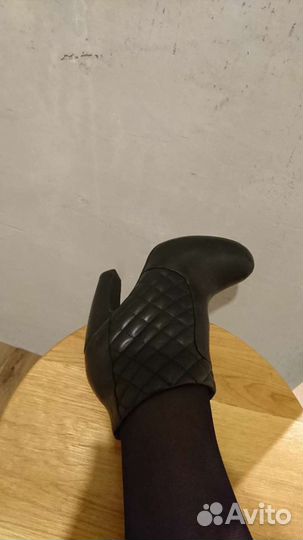 Кожаные ботильоны