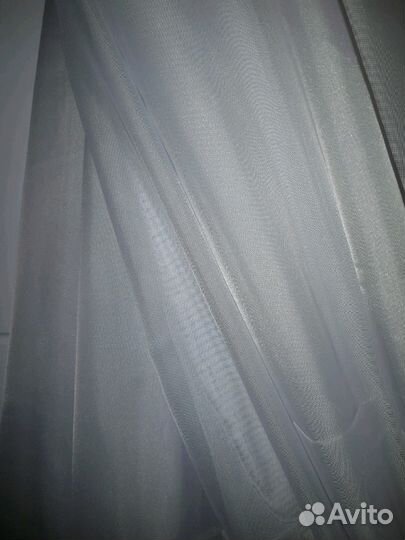 Тюль новый 2.6 м. вуаль для кухни и комнаты