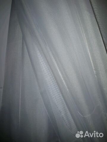 Тюль новый 2.6 м. вуаль для кухни и комнаты