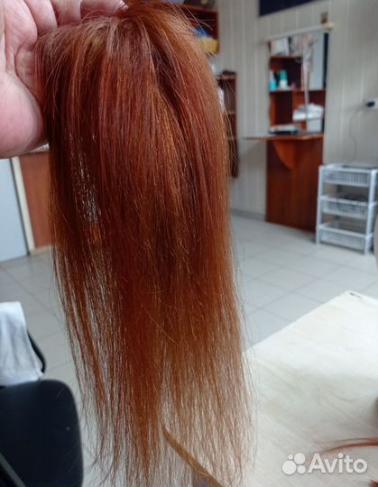 Накладка на пробор из натуральных волос