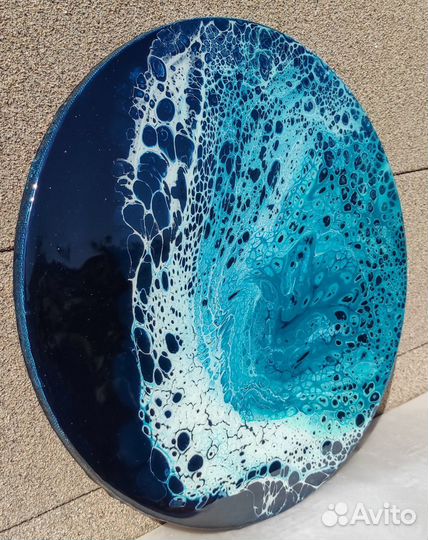 Картина на стену абстракция круглая