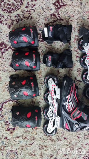 Роликовые коньки детские раздвижные р. 31-35