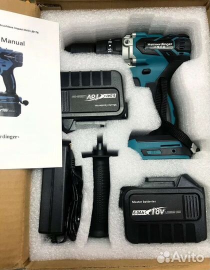 Шуруповёрт для ледобура Heimerdinger 18v 6Ah 2акб