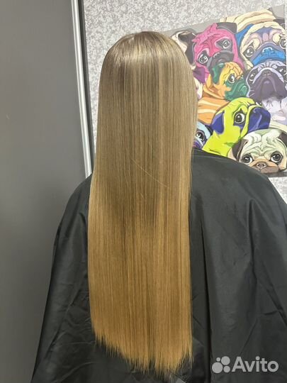 Кератиновое выпрямление волос