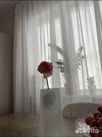 Тюль лён,вуаль новый готовый на шторной ленте