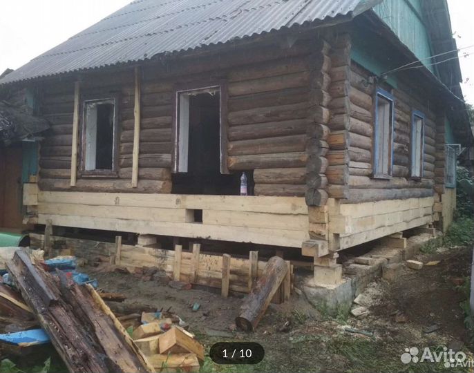 Подъем дома замена венцов