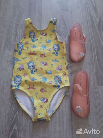 Купальник для девочки, сабо Котофей