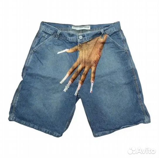 Шорты y2k с женской рукой