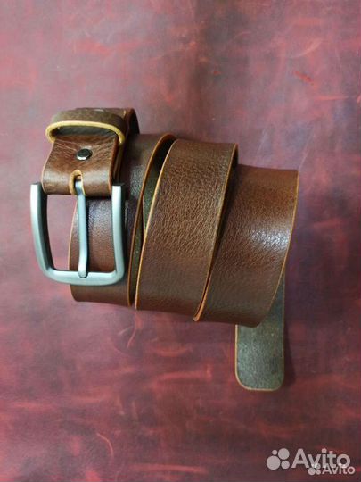 Мужской кожаный ремень ручной работы