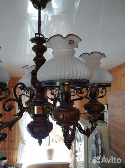 Люстра Бронза Италия Муранское стекло