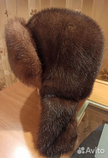 Шапка ушанка норковая женская