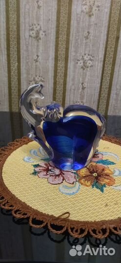 Статуэтка слон Богемия старая