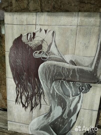 Картина на холсте,акрилом, интерьерная, на подрамн