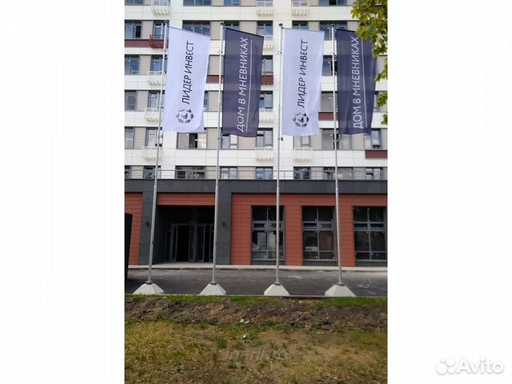 Флагшток 7м, с плечом анодированный алюм