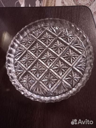 Хрустальный поднос СССР