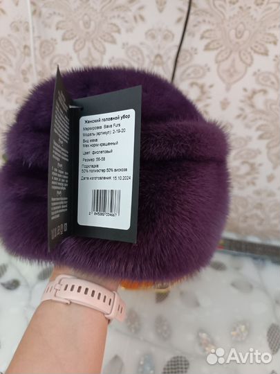 Новая норковая шапочка чалма