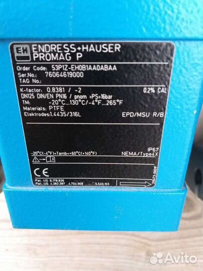 Расходомер Endress Hauser 53P1Z-eh0b1aa0abaa