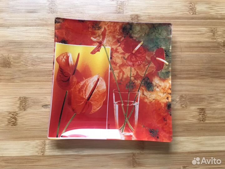 Набор тарелок квадратных стекло