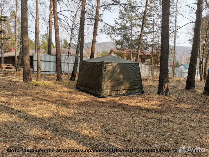 Шатер 320х320х245 см Беседка хаки NEW 2023 тент